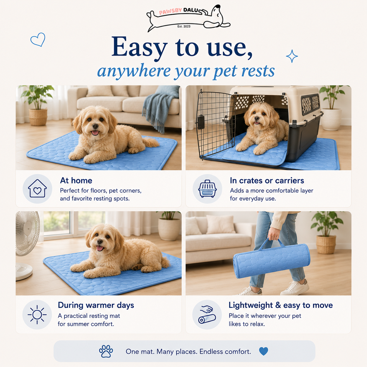 DALU CoolRest Cooling Pet Mat
