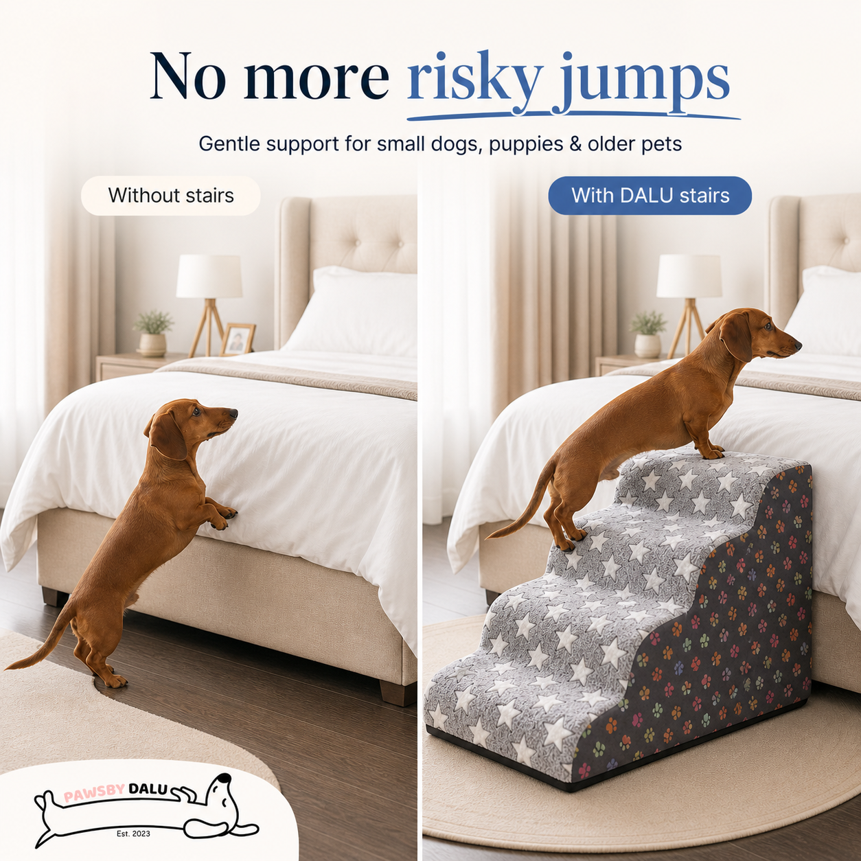 Dalu™ Stairs for the house/protects the spine from excessive jumps