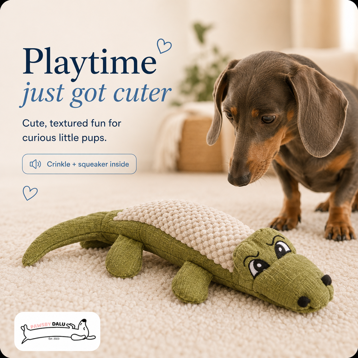 DALU Linen Plush Crocodile Toy