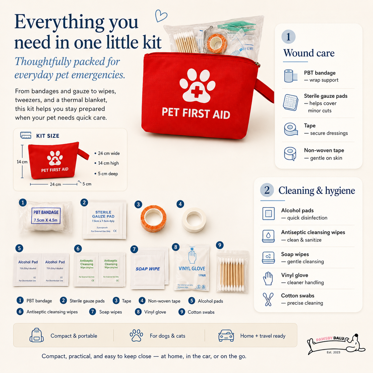 DALU ReadyCare Pet First Aid Kit