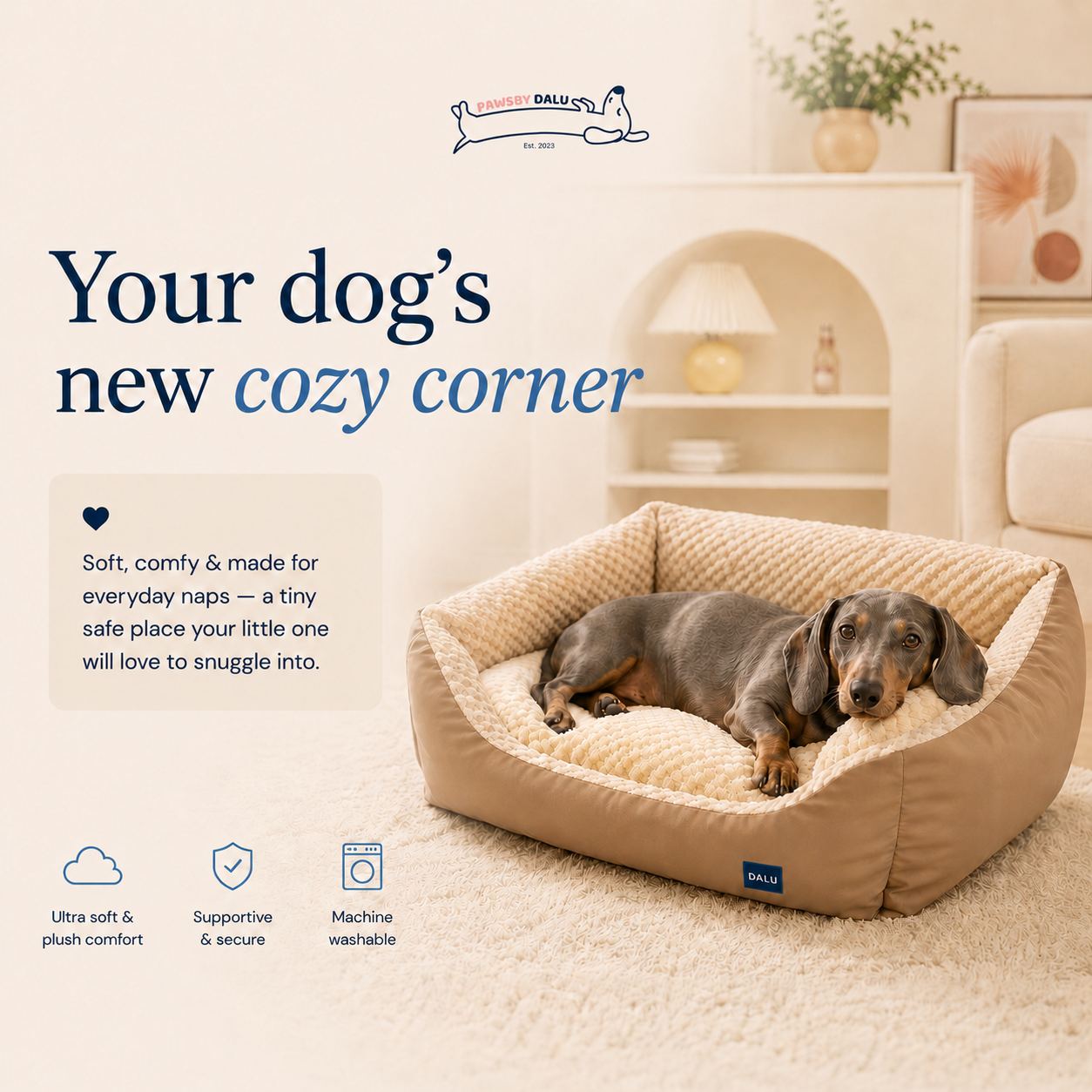 DALU Cozy Comfort Dog Bed