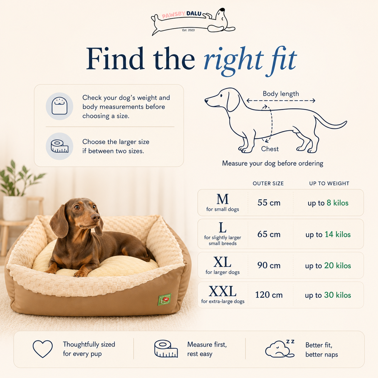 DALU Cozy Comfort Dog Bed